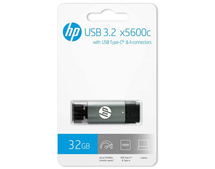 HP PENDRIVE 32GB OTG TYPE C (X5600C) 3.2 USB